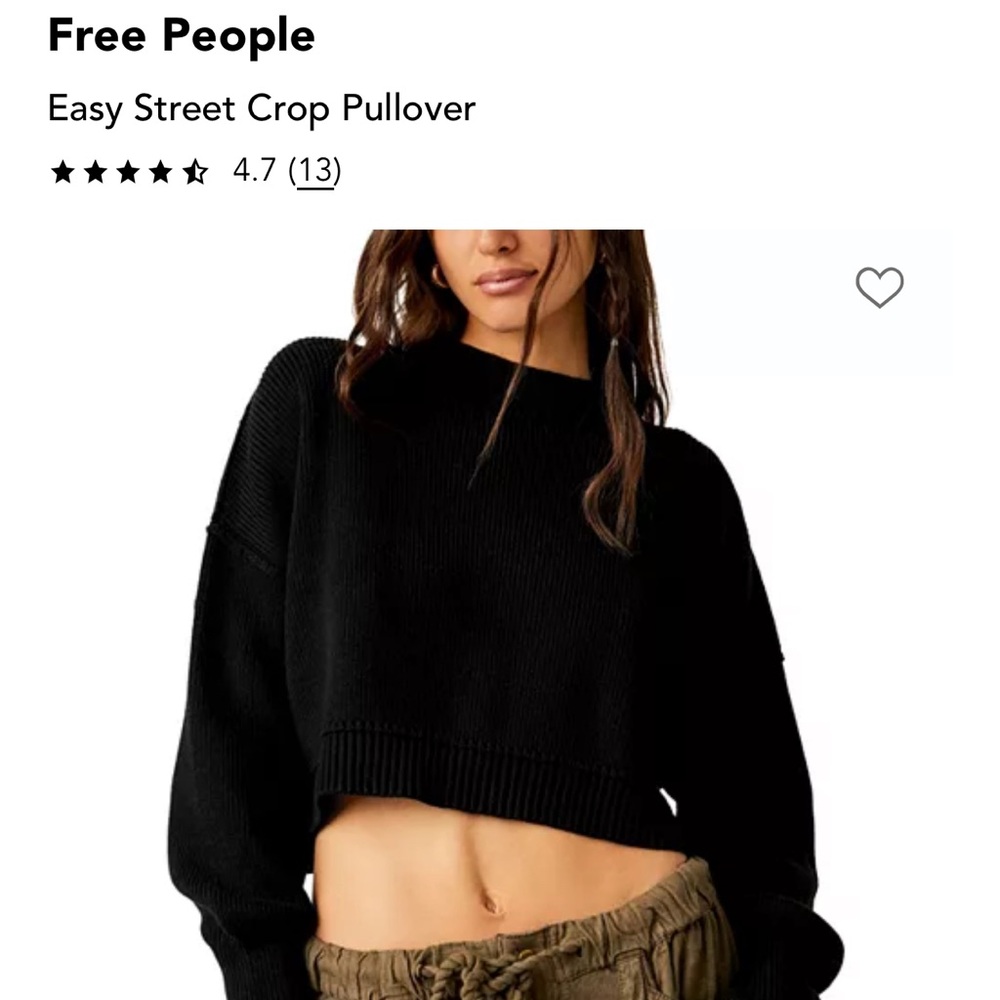 Free people crop sweater. Brand new!